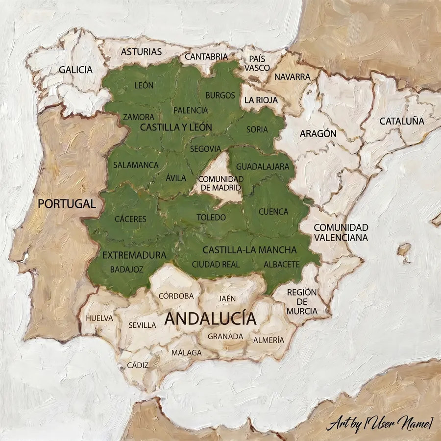 Extremaduran dehesa with cork oaks